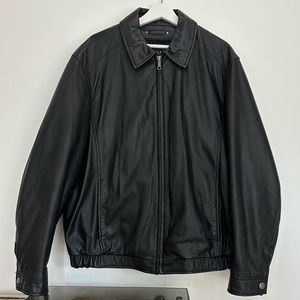 Vintage oversized leather bomber